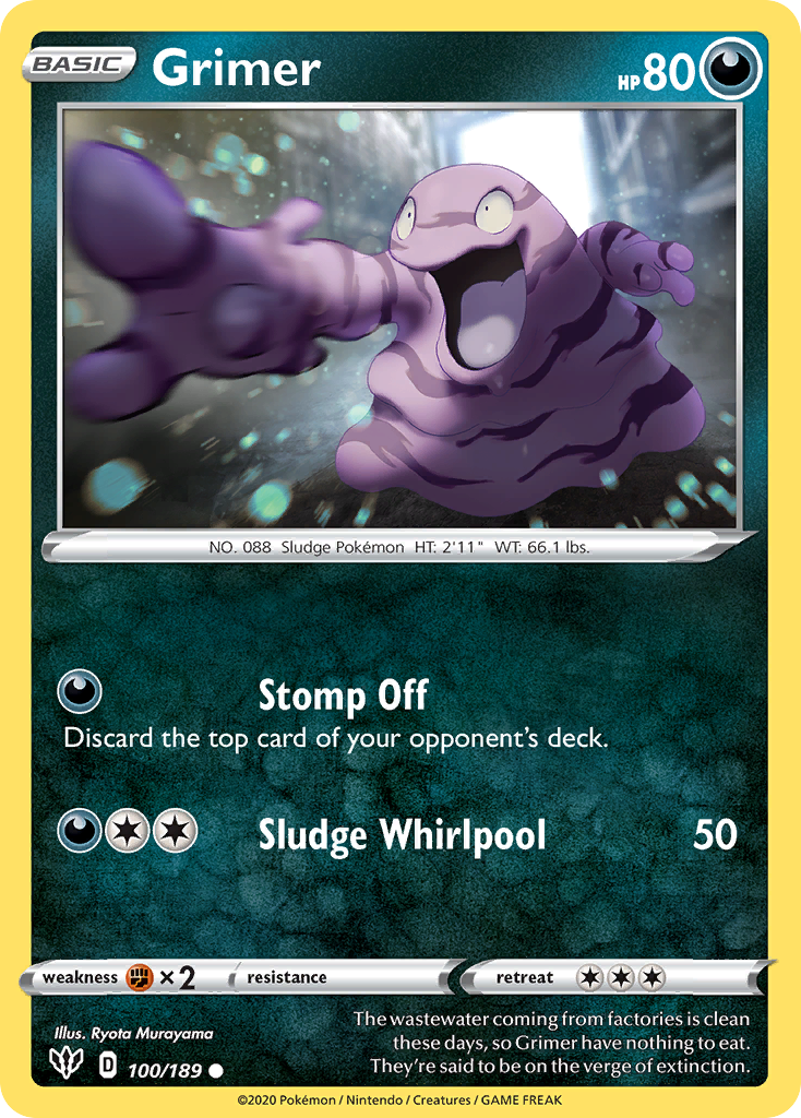Grimer (100/189) [Sword & Shield: Darkness Ablaze] - The Mythic Store | 24h Order Processing