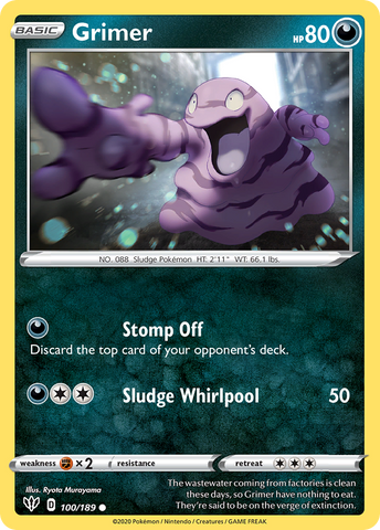 Grimer (100/189) [Sword & Shield: Darkness Ablaze] - The Mythic Store | 24h Order Processing