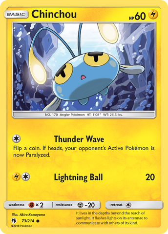Chinchou (73/214) [Sun & Moon: Lost Thunder] - The Mythic Store | 24h Order Processing