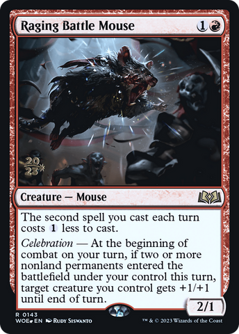 Raging Battle Mouse [Wilds of Eldraine Prerelease Promos] - The Mythic Store | 24h Order Processing