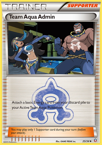Team Aqua Admin (25/34) [XY: Double Crisis] - The Mythic Store | 24h Order Processing