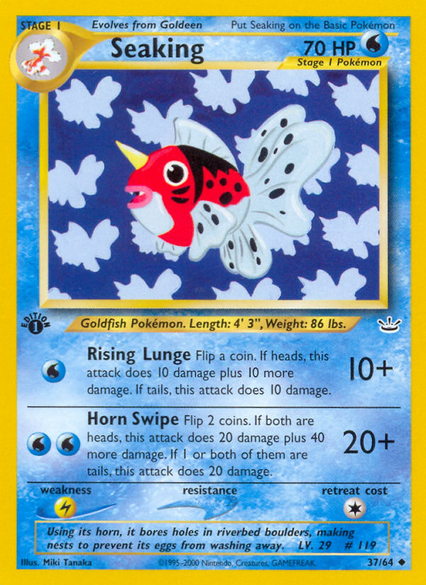 Seaking (37/64) [Neo Revelation 1st Edition] - The Mythic Store | 24h Order Processing