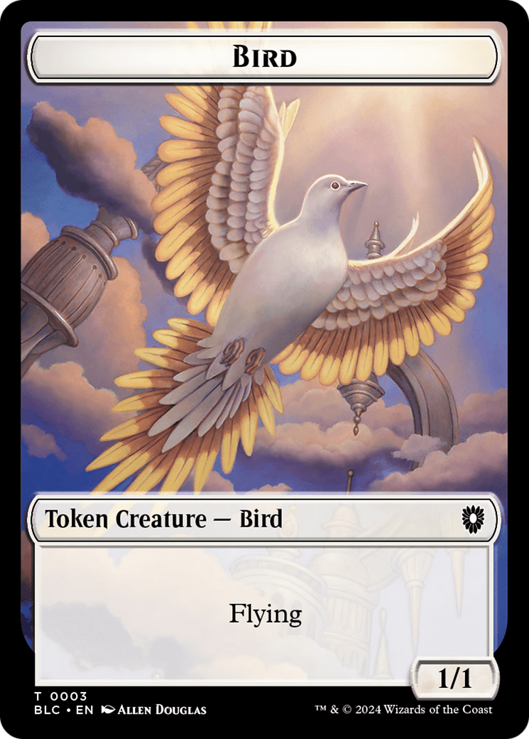 Storm Crow // Bird (003) Double-Sided Token [Bloomburrow Commander Tokens] - The Mythic Store | 24h Order Processing