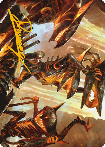 Gleeful Demolition Art Card (Gold-Stamped Signature) [Phyrexia: All Will Be One Art Series] - The Mythic Store | 24h Order Processing
