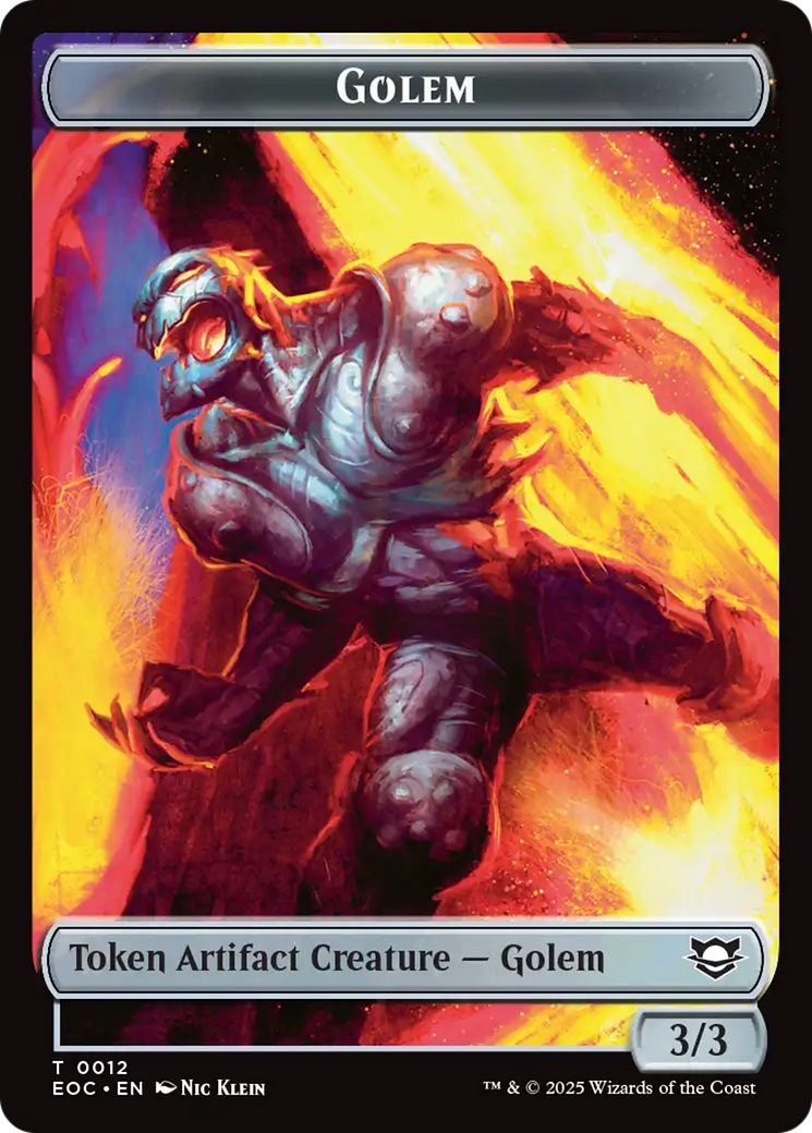 Bird // Golem (0012) Double-Sided Token [Edge of Eternities Commander Tokens] - The Mythic Store | 24h Order Processing