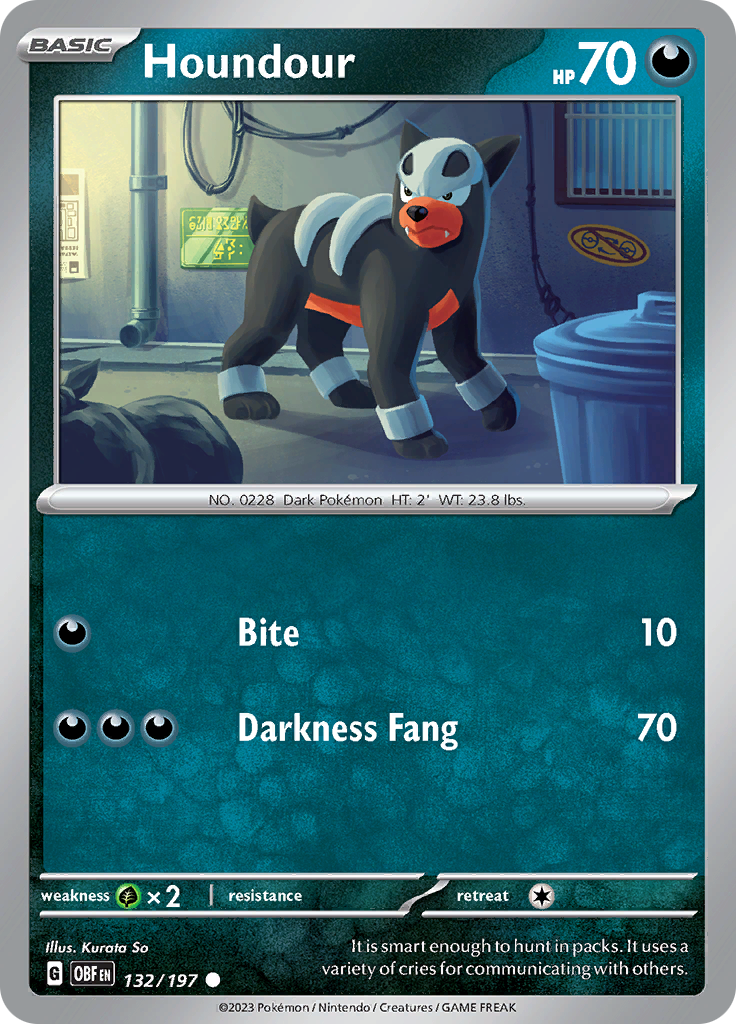 Houndour (132/197) [Scarlet & Violet: Obsidian Flames] - The Mythic Store | 24h Order Processing