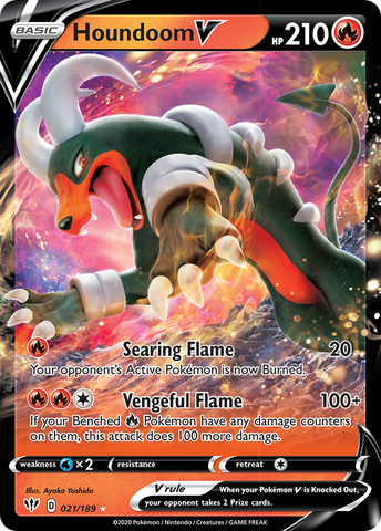 Houndoom V (021/189) [Sword & Shield: Darkness Ablaze] - The Mythic Store | 24h Order Processing