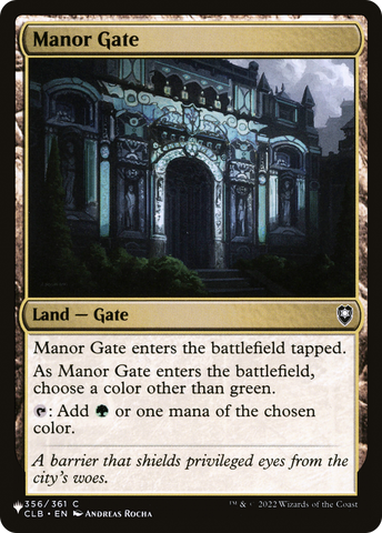 Manor Gate [The List] - The Mythic Store | 24h Order Processing