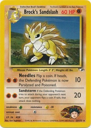 Brock's Sandslash (23/132) [Gym Heroes Unlimited] - The Mythic Store | 24h Order Processing
