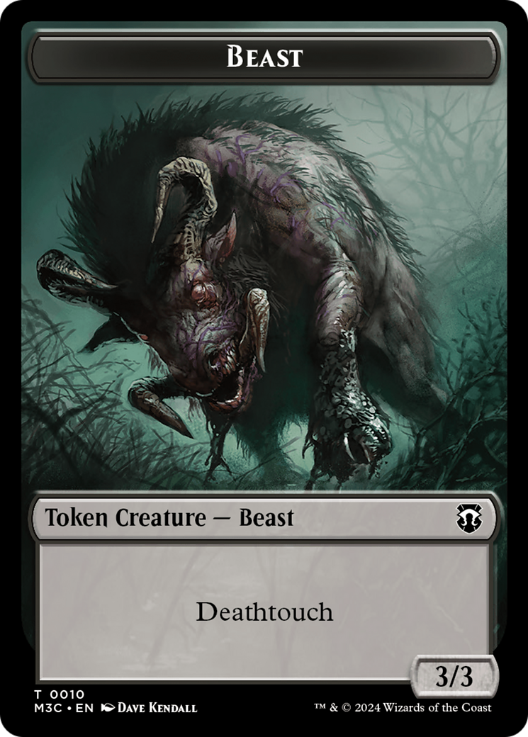 Beast (0010) (Ripple Foil) // Shapeshifter (0008) Double-Sided Token [Modern Horizons 3 Commander Tokens] - The Mythic Store | 24h Order Processing