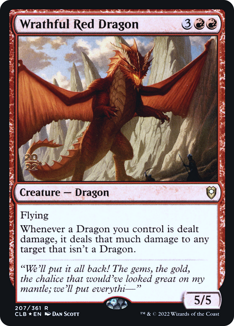 Wrathful Red Dragon [Commander Legends: Battle for Baldur's Gate Prerelease Promos] - The Mythic Store | 24h Order Processing
