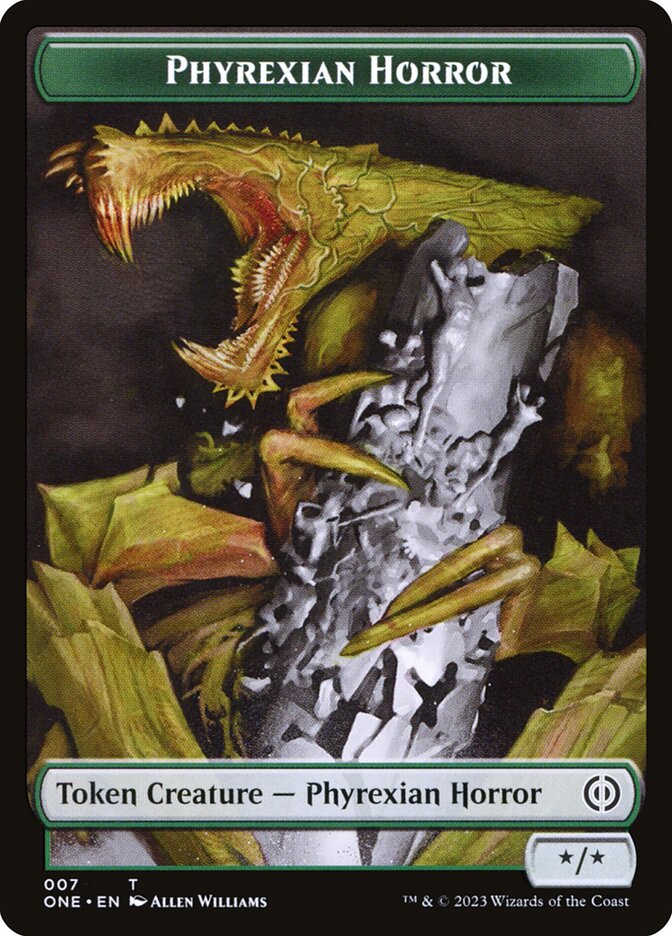 Phyrexian Goblin // Phyrexian Horror Double-Sided Token [Phyrexia: All Will Be One Tokens] - The Mythic Store | 24h Order Processing
