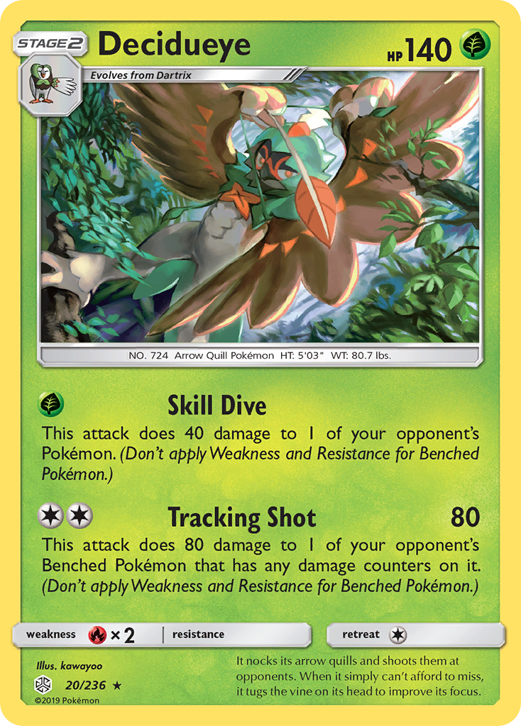 Decidueye (20/236) [Sun & Moon: Cosmic Eclipse] - The Mythic Store | 24h Order Processing
