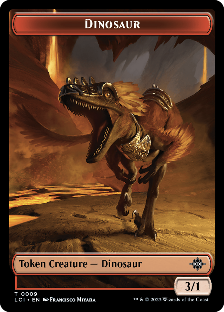 Gnome // Dinosaur (0009) Double-Sided Token [The Lost Caverns of Ixalan Tokens] - The Mythic Store | 24h Order Processing