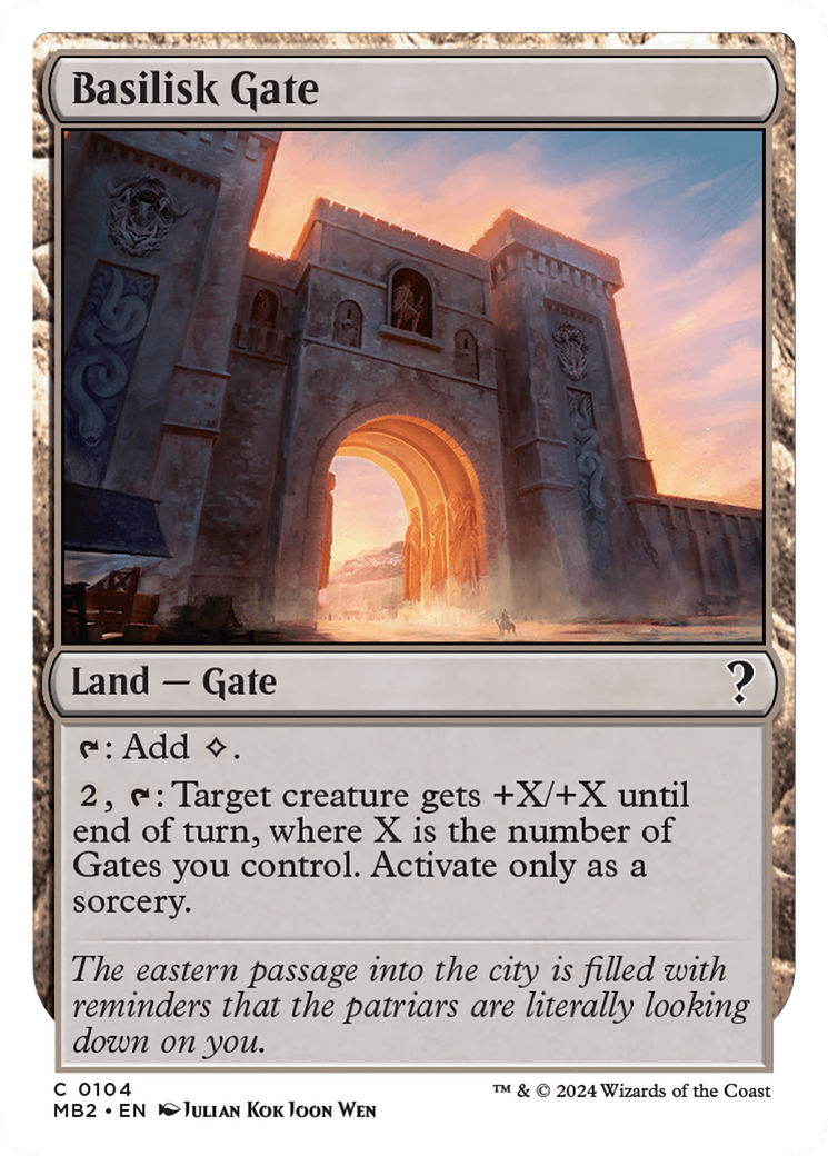 Basilisk Gate (White Border) [Mystery Booster 2] - The Mythic Store | 24h Order Processing