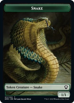 Human // Snake Double-Sided Token [Dominaria United Commander Tokens] - The Mythic Store | 24h Order Processing