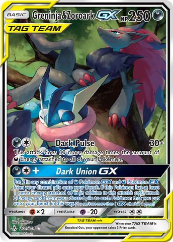 Greninja & Zoroark GX (201/214) [Sun & Moon: Unbroken Bonds] - The Mythic Store | 24h Order Processing