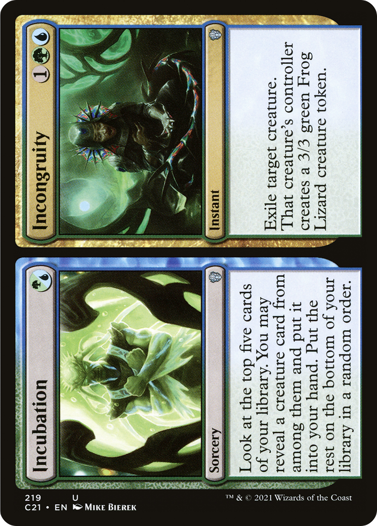 Incubation // Incongruity [Commander 2021] - The Mythic Store | 24h Order Processing