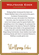 Wolfgang Eder Bio [World Championship Decks 2003] - The Mythic Store | 24h Order Processing