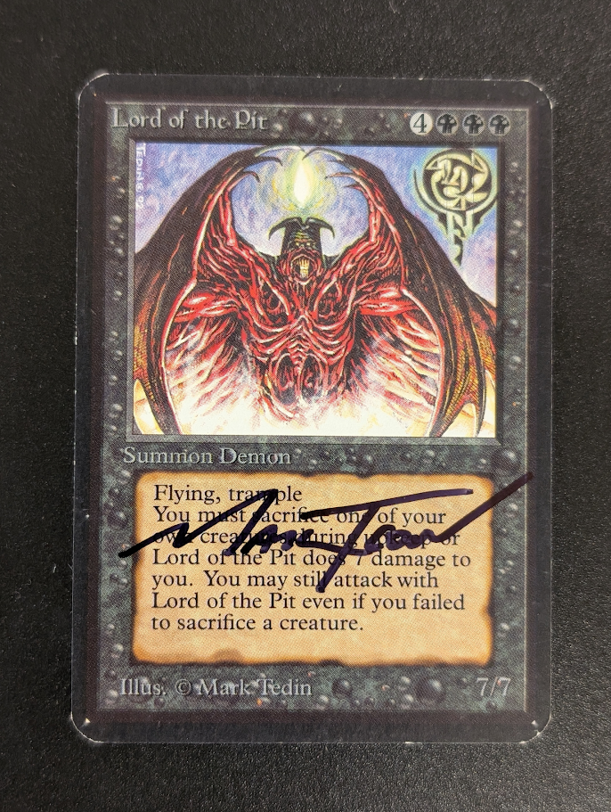 Lord of the Pit SIGNED (Lightly Played) [Alpha Edition] - The Mythic Store | 24h Order Processing