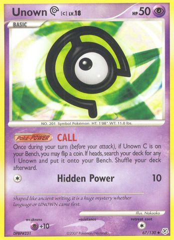 Unown C (67/130) [Diamond & Pearl: Base Set] - The Mythic Store | 24h Order Processing