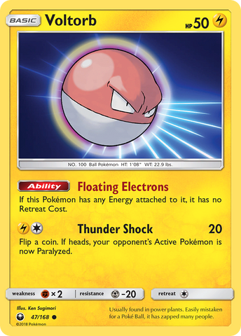 Voltorb (47/168) [Sun & Moon: Celestial Storm] - The Mythic Store | 24h Order Processing