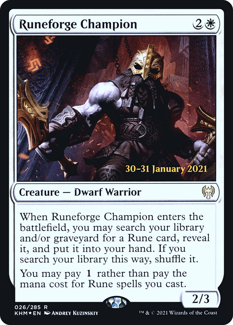 Runeforge Champion [Kaldheim Prerelease Promos] - The Mythic Store | 24h Order Processing