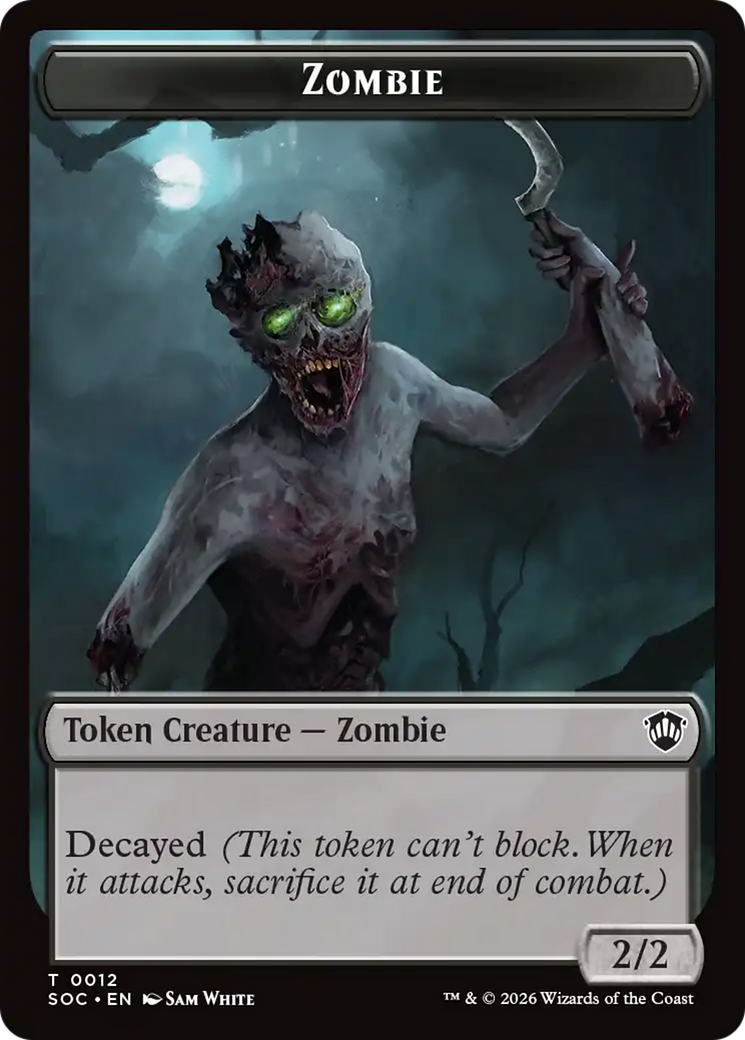 Snake // Zombie Double-Sided Token [Secrets of Strixhaven Commander Tokens] - The Mythic Store | 24h Order Processing