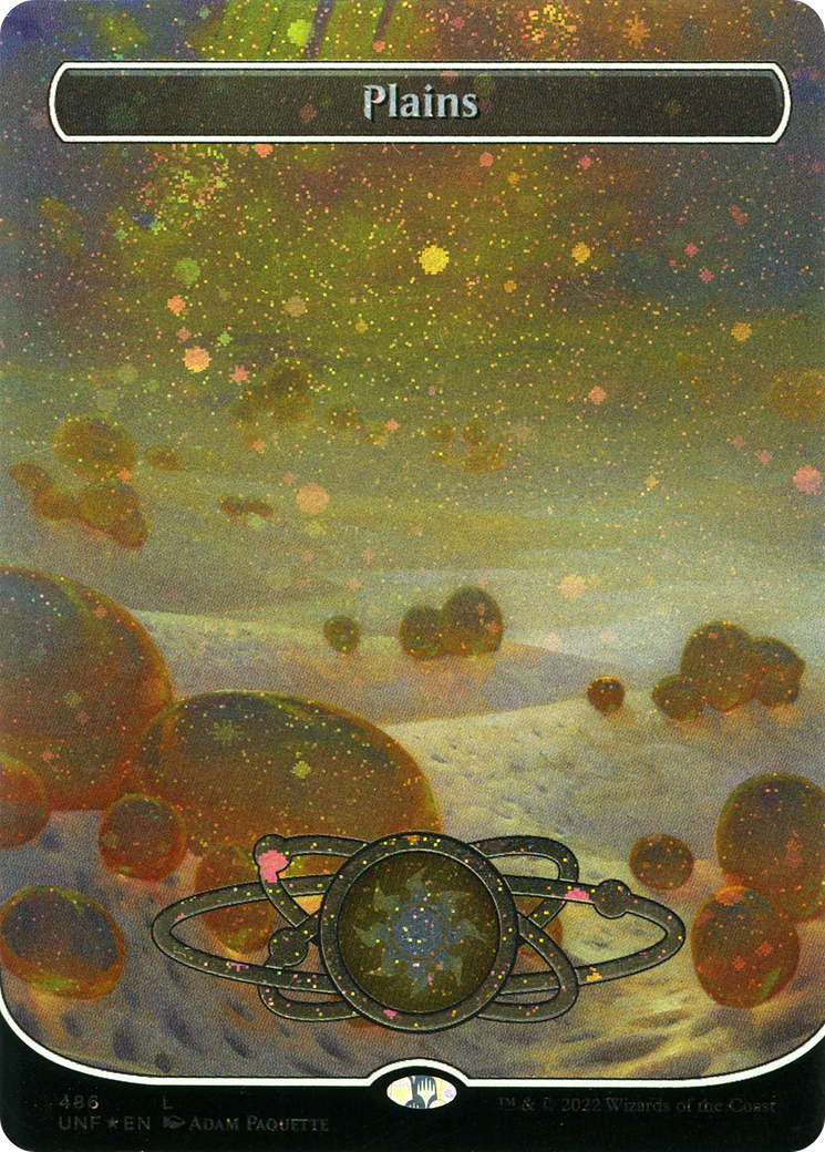 Plains (486) (Planetary Space-ic Land) (Galaxy Foil) [Unfinity] - The Mythic Store | 24h Order Processing