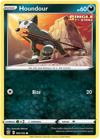 Houndour (095/163) [Sword & Shield: Battle Styles] - The Mythic Store | 24h Order Processing