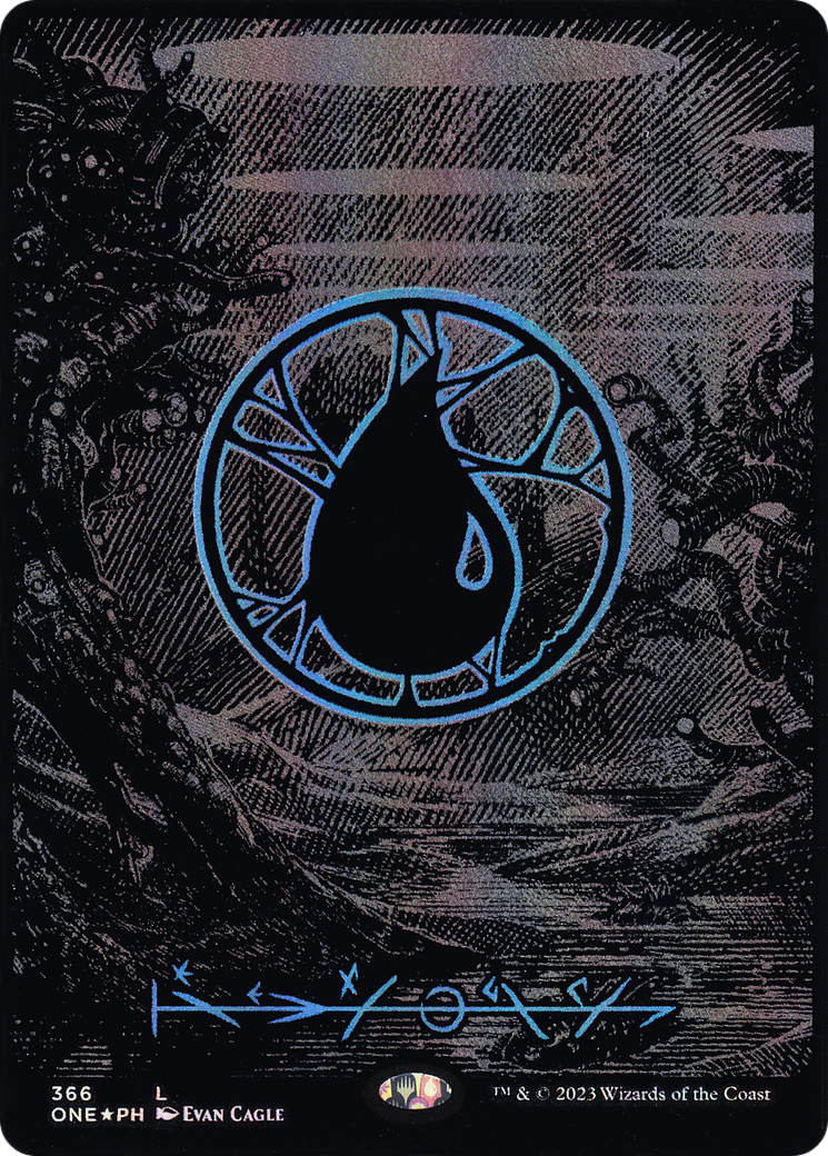 Island (366) (Oil Slick Raised Foil) [Phyrexia: All Will Be One] - The Mythic Store | 24h Order Processing