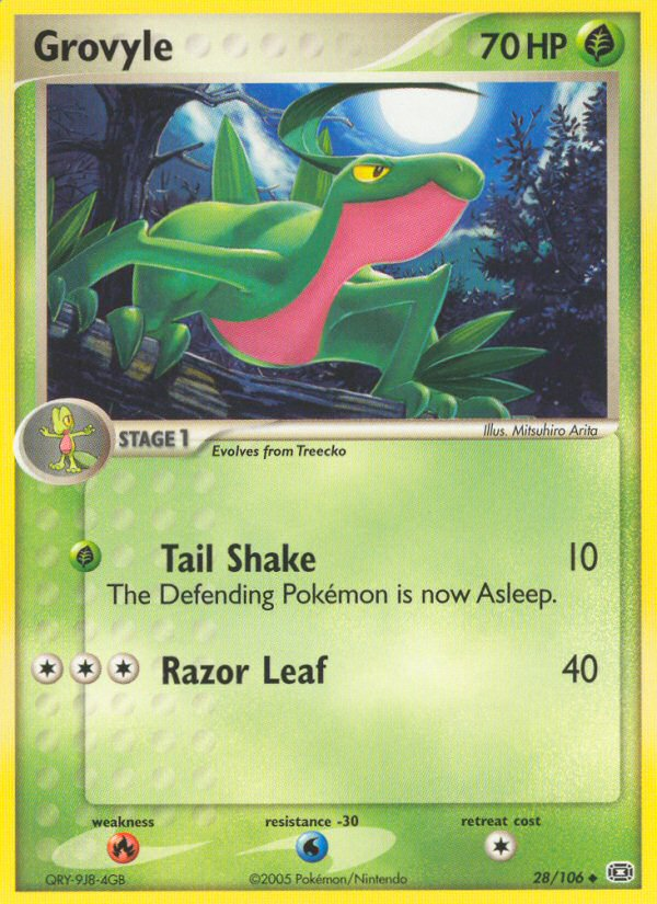 Grovyle (28/106) [EX: Emerald] - The Mythic Store | 24h Order Processing