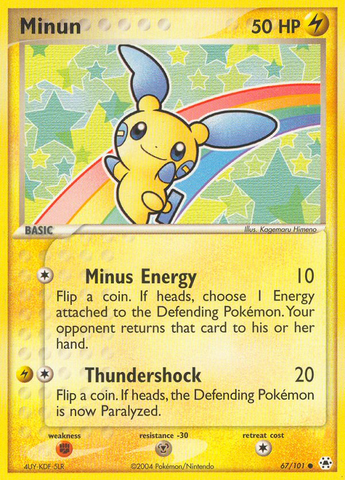 Minun (67/101) [EX: Hidden Legends] - The Mythic Store | 24h Order Processing
