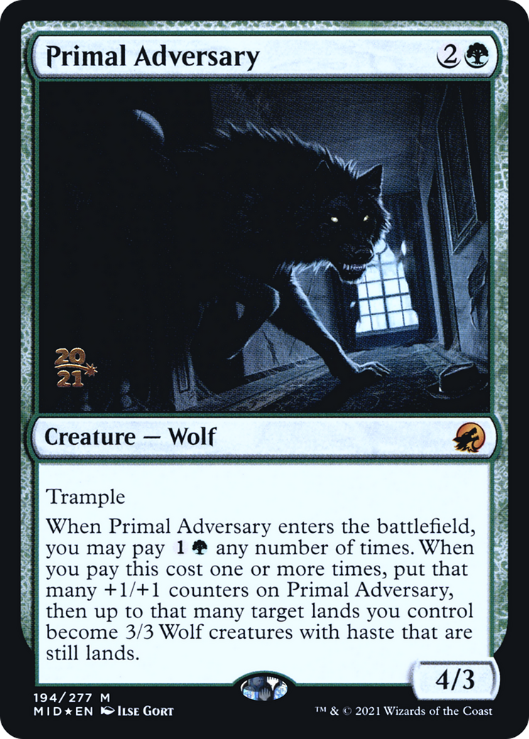 Primal Adversary [Innistrad: Midnight Hunt Prerelease Promos] - The Mythic Store | 24h Order Processing
