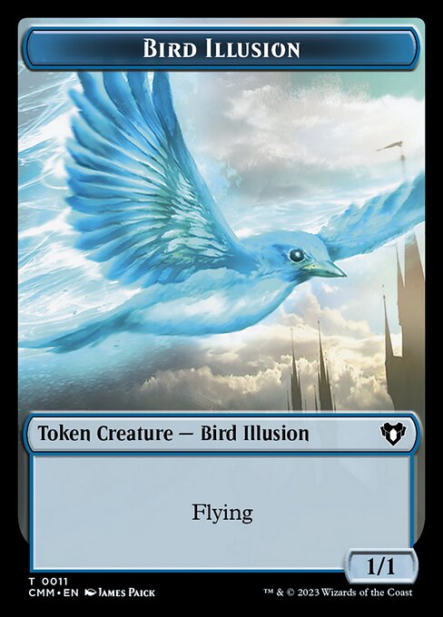 Zombie (0019) // Bird Illusion Double-Sided Token [Commander Masters Tokens] - The Mythic Store | 24h Order Processing