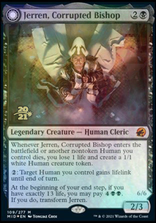 Jerren, Corrupted Bishop // Ormendahl, the Corrupted [Innistrad: Midnight Hunt Prerelease Promos] - The Mythic Store | 24h Order Processing