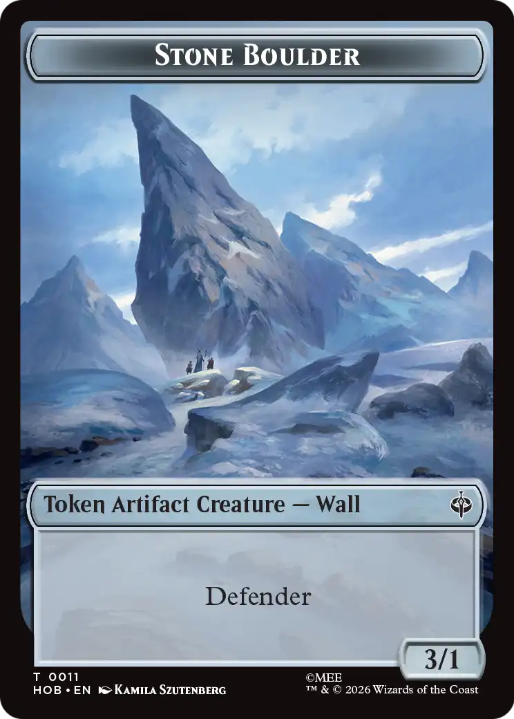 Stone Boulder // Bear Double-Sided Token [The Hobbit Tokens]