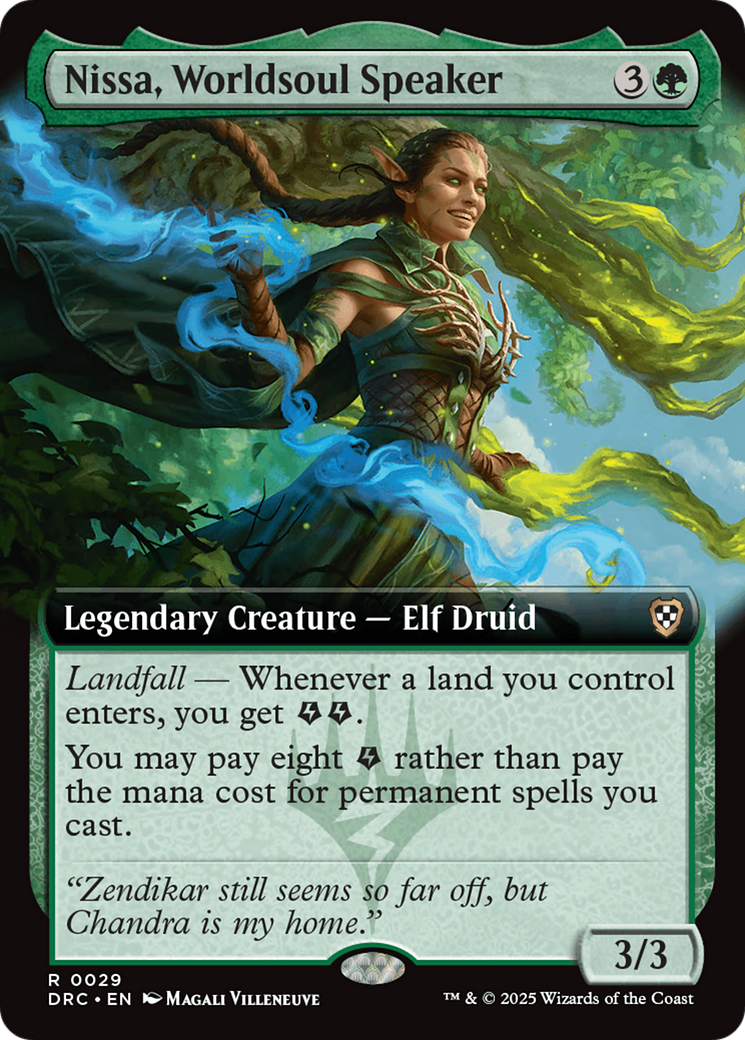 Nissa, Worldsoul Speaker (Extended Art) [Aetherdrift Commander] - The Mythic Store | 24h Order Processing