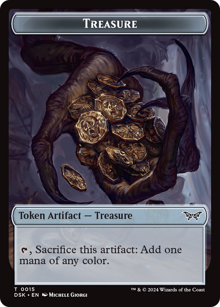 Treasure // Copy Double-Sided Token [Duskmourn: House of Horror Tokens] - The Mythic Store | 24h Order Processing