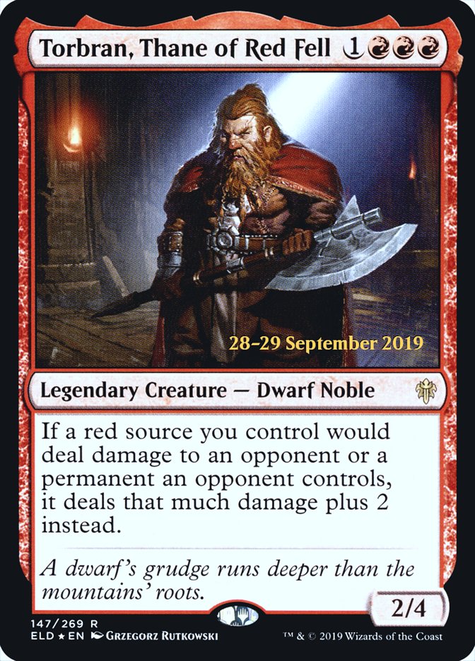 Torbran, Thane of Red Fell [Throne of Eldraine Prerelease Promos] - The Mythic Store | 24h Order Processing