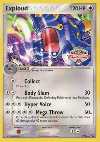 Exploud (3/106) (National Championship Promo) [EX: Emerald] - The Mythic Store | 24h Order Processing
