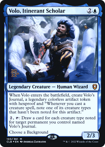 Volo, Itinerant Scholar [Commander Legends: Battle for Baldur's Gate Prerelease Promos] - The Mythic Store | 24h Order Processing