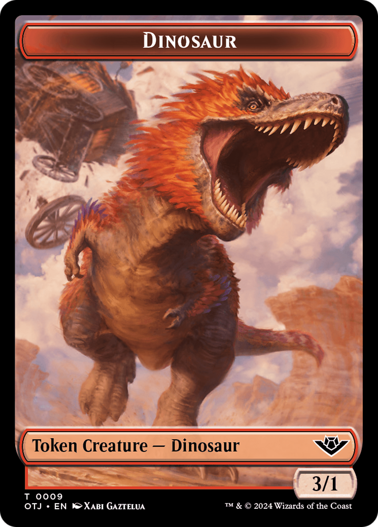 Treasure // Dinosaur Double-Sided Token [Outlaws of Thunder Junction Tokens] - The Mythic Store | 24h Order Processing