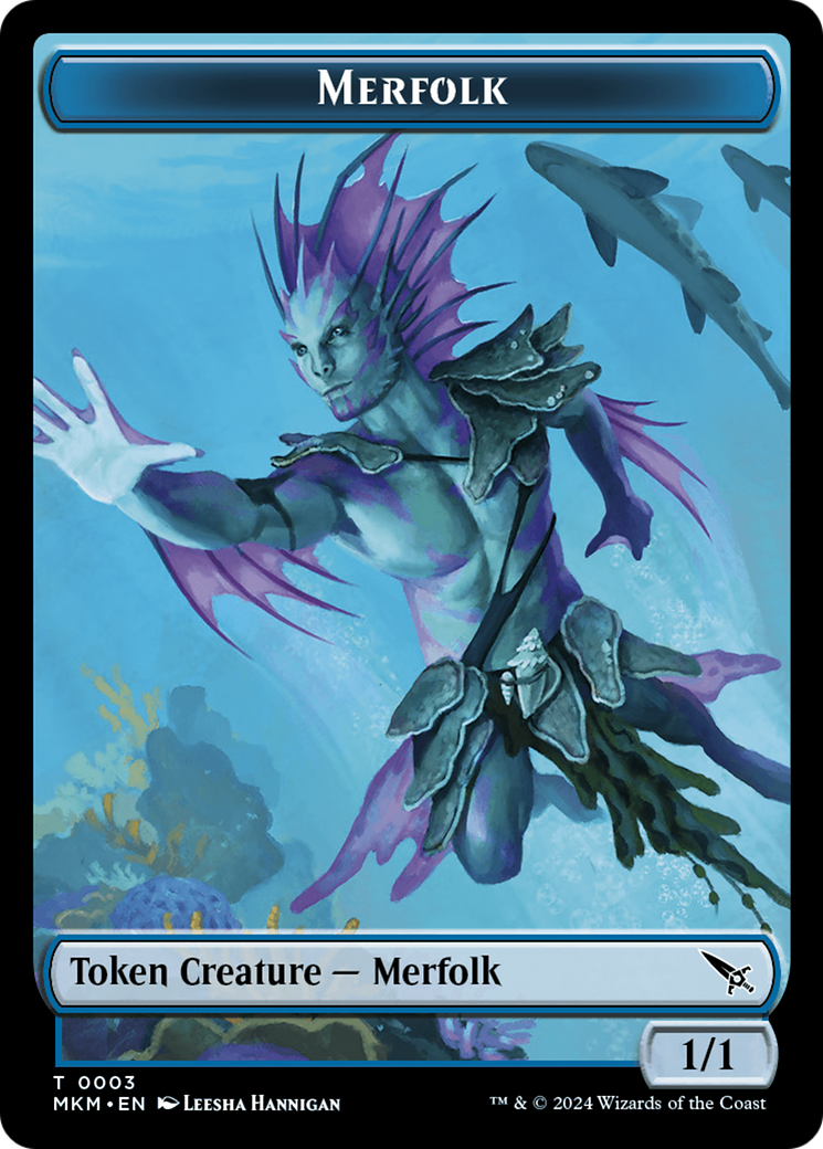 Detective // Merfolk Double-Sided Token [Murders at Karlov Manor Tokens] - The Mythic Store | 24h Order Processing