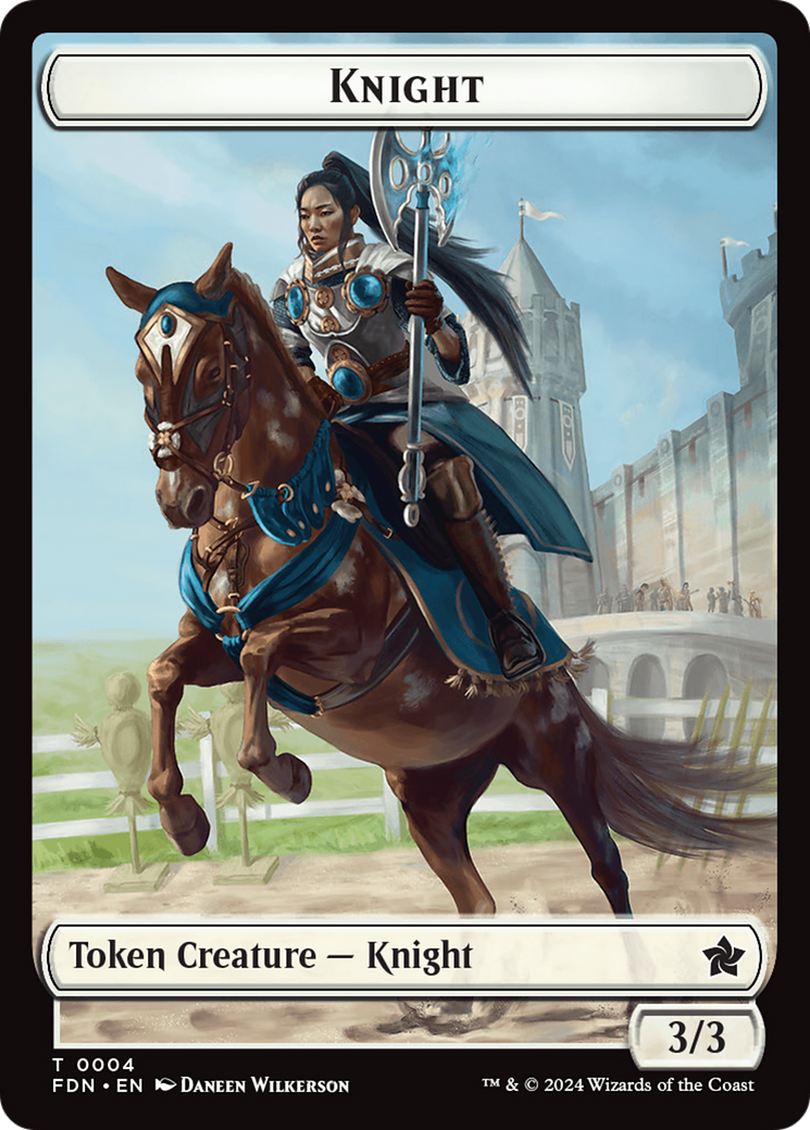 Human // Knight Double-Sided Token [Foundations Tokens] - The Mythic Store | 24h Order Processing