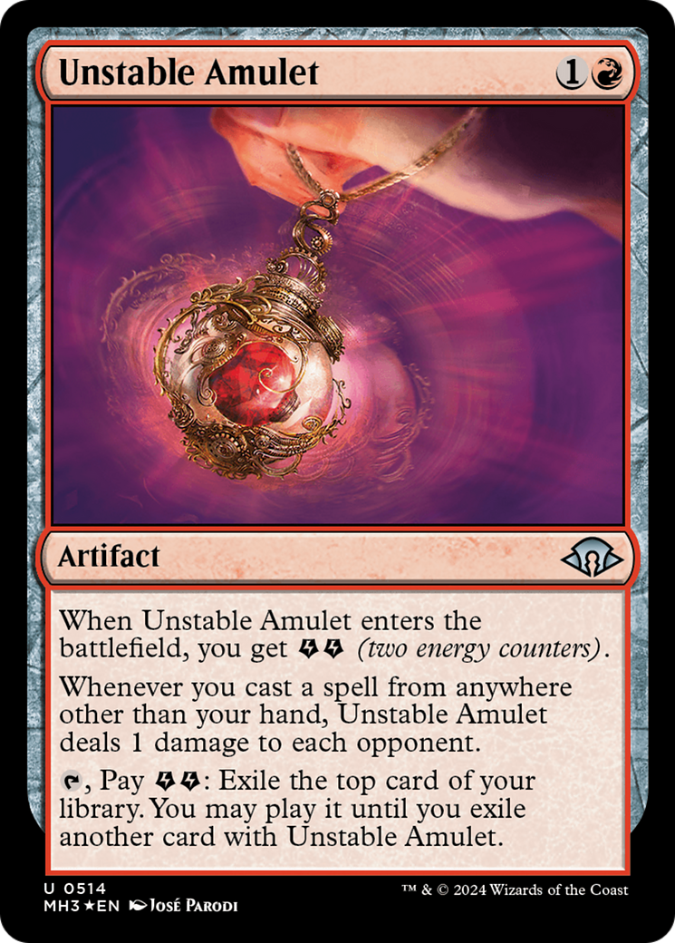 Unstable Amulet (Ripple Foil) [Modern Horizons 3] - The Mythic Store | 24h Order Processing