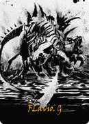 Karumonix, the Rat King Art Card (Gold-Stamped Signature) [Phyrexia: All Will Be One Art Series] - The Mythic Store | 24h Order Processing