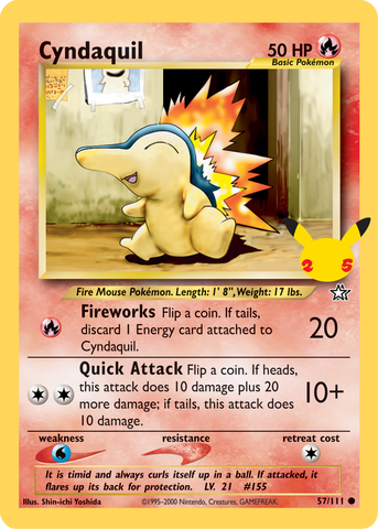 Cyndaquil (57/111) (Jumbo Card) [First Partner Pack] - The Mythic Store | 24h Order Processing