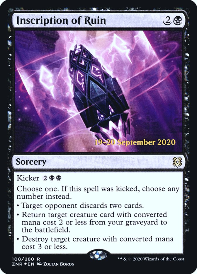 Inscription of Ruin [Zendikar Rising Prerelease Promos] - The Mythic Store | 24h Order Processing