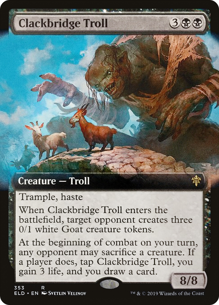 Clackbridge Troll (Extended Art) [Throne of Eldraine] - The Mythic Store | 24h Order Processing